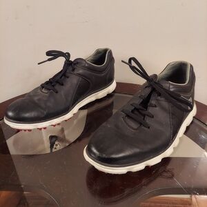 FootJoy ProSL J3Q Men's US 8 M Black Leather Golf Shoes Hard Rubber Spike Soles